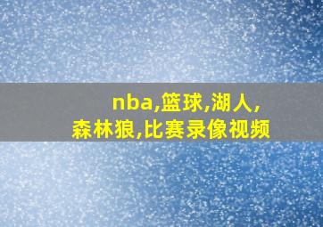 nba,篮球,湖人,森林狼,比赛录像视频