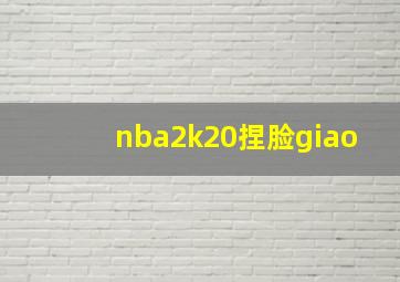 nba2k20捏脸giao