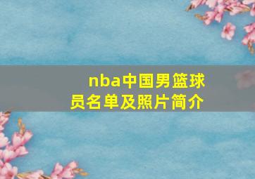 nba中国男篮球员名单及照片简介