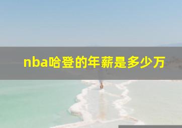 nba哈登的年薪是多少万