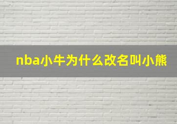 nba小牛为什么改名叫小熊