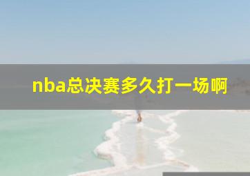 nba总决赛多久打一场啊