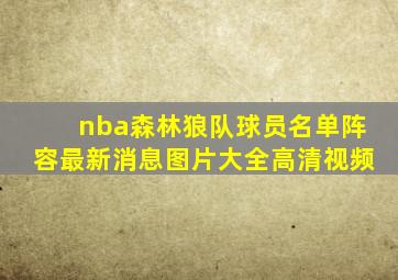 nba森林狼队球员名单阵容最新消息图片大全高清视频