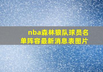 nba森林狼队球员名单阵容最新消息表图片