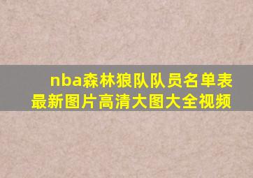 nba森林狼队队员名单表最新图片高清大图大全视频