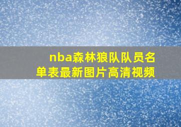 nba森林狼队队员名单表最新图片高清视频