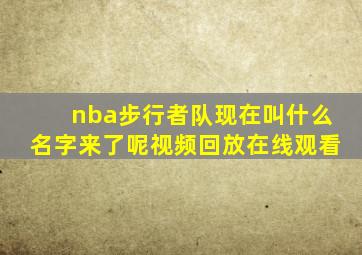 nba步行者队现在叫什么名字来了呢视频回放在线观看