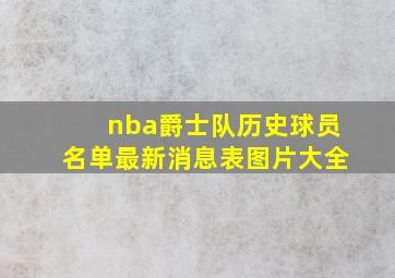 nba爵士队历史球员名单最新消息表图片大全