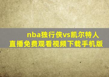 nba独行侠vs凯尔特人直播免费观看视频下载手机版