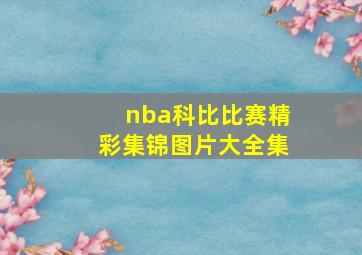 nba科比比赛精彩集锦图片大全集