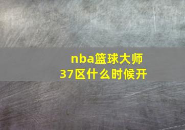 nba篮球大师37区什么时候开