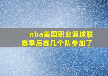 nba美国职业篮球联赛季后赛几个队参加了