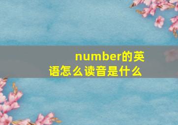 number的英语怎么读音是什么