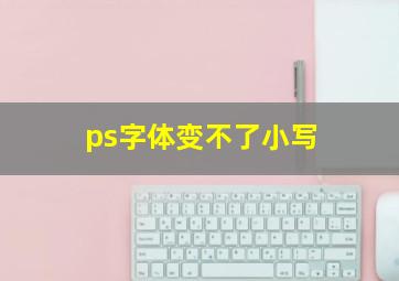 ps字体变不了小写