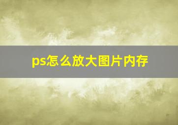 ps怎么放大图片内存