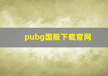 pubg国服下载官网