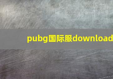 pubg国际服download