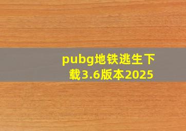 pubg地铁逃生下载3.6版本2025