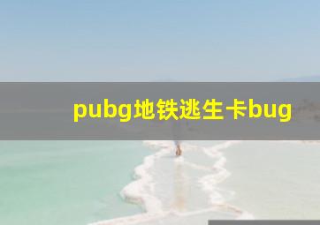 pubg地铁逃生卡bug