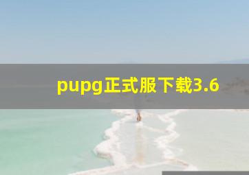 pupg正式服下载3.6