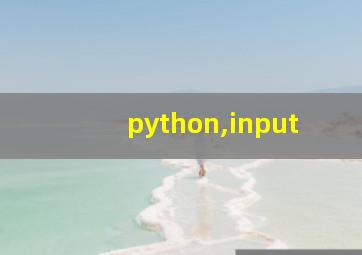 python,input