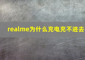 realme为什么充电充不进去