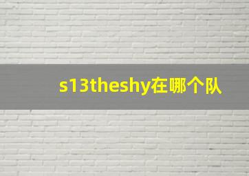 s13theshy在哪个队