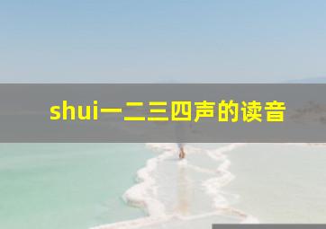 shui一二三四声的读音