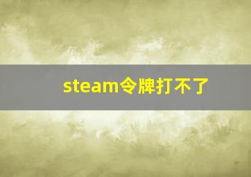 steam令牌打不了