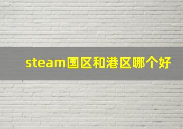 steam国区和港区哪个好