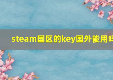 steam国区的key国外能用吗