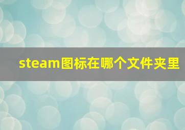 steam图标在哪个文件夹里