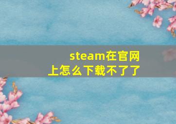 steam在官网上怎么下载不了了