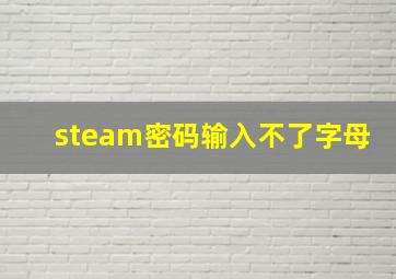 steam密码输入不了字母