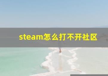 steam怎么打不开社区