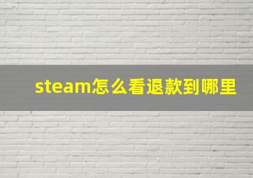 steam怎么看退款到哪里