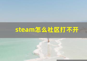 steam怎么社区打不开