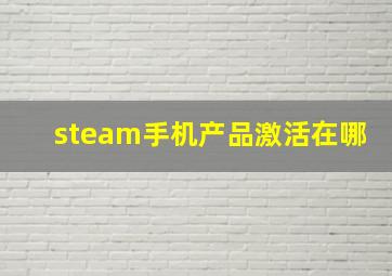 steam手机产品激活在哪