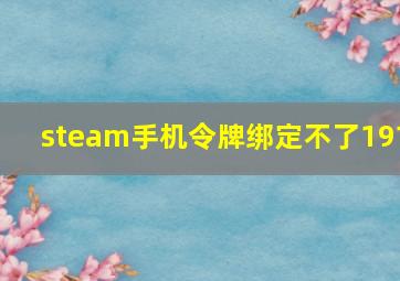 steam手机令牌绑定不了191