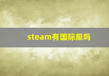 steam有国际服吗