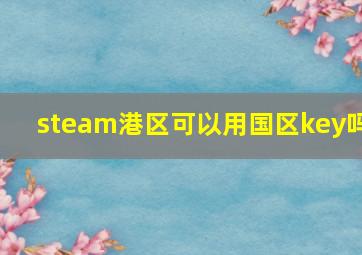 steam港区可以用国区key吗