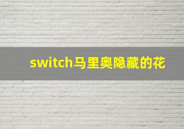 switch马里奥隐藏的花