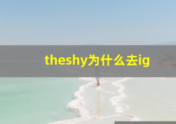 theshy为什么去ig