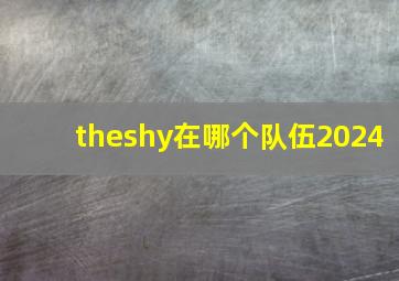 theshy在哪个队伍2024