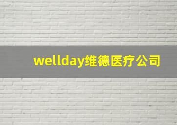 wellday维德医疗公司