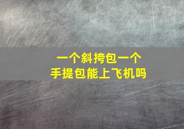 一个斜挎包一个手提包能上飞机吗