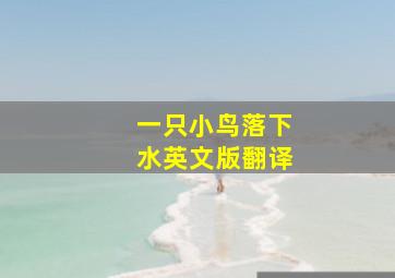 一只小鸟落下水英文版翻译