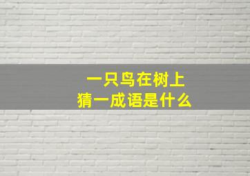 一只鸟在树上猜一成语是什么