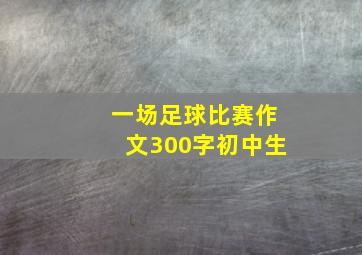 一场足球比赛作文300字初中生