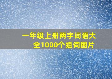 一年级上册两字词语大全1000个组词图片